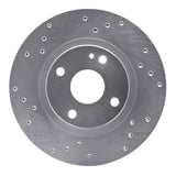 Dynamic Friction 1999-2003 Mazda Protege Front Left Drilled Silver Brake Rotor by Dynamic Friction Company 621-80034L
