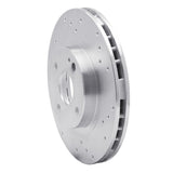 Dynamic Friction 1999-2003 Mazda Protege Front Right Drilled Silver Brake Rotor by Dynamic Friction Company 621-80034R