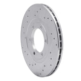 Dynamic Friction 1986-1993 Mazda B2000 Front Left Drilled Silver Brake Rotor by Dynamic Friction Company 621-80056L