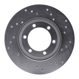 Dynamic Friction 1986-1993 Mazda B2000 Front Left Drilled Silver Brake Rotor by Dynamic Friction Company 621-80056L