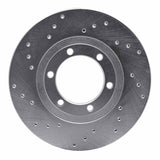 Dynamic Friction 1986-1993 Mazda B2000 Front Left Drilled Silver Brake Rotor by Dynamic Friction Company 621-80056L