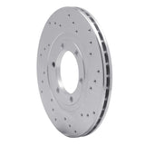Dynamic Friction 1986-1993 Mazda B2000 Front Right Drilled Silver Brake Rotor by Dynamic Friction Company 621-80056R
