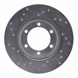 Dynamic Friction 1986-1993 Mazda B2000 Front Right Drilled Silver Brake Rotor by Dynamic Friction Company 621-80056R