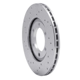 Dynamic Friction 1986-1993 Mazda B2000 Front Right Drilled Silver Brake Rotor by Dynamic Friction Company 621-80056R