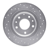 Dynamic Friction 2016-2018 Mazda CX-3 Rear Left Drilled Silver Brake Rotor by Dynamic Friction Company 621-80075L
