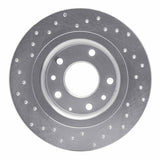Dynamic Friction 2016-2018 Mazda CX-3 Rear Right Drilled Silver Brake Rotor by Dynamic Friction Company 621-80075R