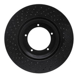 R1 Concepts 82-89 Porsche 911 Right Front Drilled Black Brake Rotor by R1 Concepts RNC-623-02012D