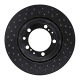 R1 Concepts 82-89 Porsche 911 Left Front Drilled Black Brake Rotor by R1 Concepts RNC-623-02013D
