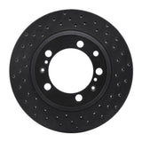 R1 Concepts 82-89 Porsche 911 Left Front Drilled Black Brake Rotor by R1 Concepts RNC-623-02013D