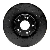 R1 Concepts 09-14 Hyundai Genesis Sedan Front Left Drilled Black Brake Rotor by R1 Concepts RNC-623-03028L