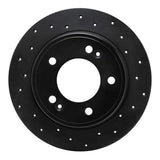 R1 Concepts 11-22 Hyundai Elantra Rear Right Drilled Black Brake Rotor by R1 Concepts RNC-623-03037R
