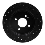 R1 Concepts 12-21 Hyundai Accent Rear Left Drilled Black Brake Rotor by R1 Concepts RNC-623-03041L