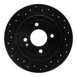 R1 Concepts 12-21 Hyundai Accent Rear Left Drilled Black Brake Rotor by R1 Concepts RNC-623-03041L