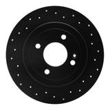 R1 Concepts 12-21 Hyundai Accent Rear Right Drilled Black Brake Rotor by R1 Concepts RNC-623-03041R