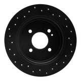 R1 Concepts 12-21 Hyundai Accent Rear Right Drilled Black Brake Rotor by R1 Concepts RNC-623-03041R
