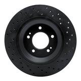 R1 Concepts 19-21 Hyundai Veloster N Rear Left Drilled Black Brake Rotor by R1 Concepts RNC-623-03062L