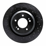 R1 Concepts 19-21 Hyundai Veloster N Rear Left Drilled Black Brake Rotor by R1 Concepts RNC-623-03062L