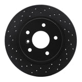 R1 Concepts 94-04 Land Rover Discovery Rear Left Drilled Black Brake Rotor