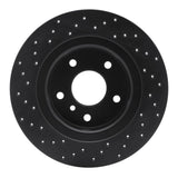R1 Concepts 94-04 Land Rover Discovery Rear Right Drilled Black Brake Rotor by R1 Concepts RNC-623-11004R