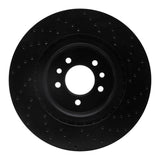 R1 Concepts 06-17 Land Rover Discovery Front Left Drilled Black Brake Rotor by R1 Concepts RNC-623-11011L