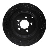 R1 Concepts 06-12 Land Rover Range Rover Rear Right Drilled Black Brake Rotor by R1 Concepts RNC-623-11016R