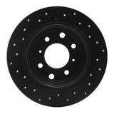 R1 Concepts 64-94 Alfa Romeo BERLINA Rear Right Drilled Black Brake Rotor by R1 Concepts RNC-623-16000R