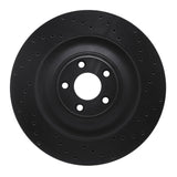 R1 Concepts 10-21 Jaguar F-Type Rear Right Drilled Black Brake Rotor by R1 Concepts RNC-623-20027R