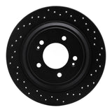 R1 Concepts 17-22 Kia Cadenza Rear Right Drilled Black Brake Rotor by R1 Concepts RNC-623-21036R