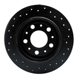 R1 Concepts 88-94 Volvo 740/745/760/780 Rear Left Drilled Black Brake Rotor by R1 Concepts RNC-623-27014L