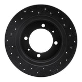 R1 Concepts 00-07 Volvo S40 Rear Left Drilled Black Brake Rotor by R1 Concepts RNC-623-27027L