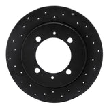 R1 Concepts 00-07 Volvo S40 Rear Left Drilled Black Brake Rotor by R1 Concepts RNC-623-27027L