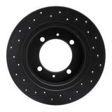 R1 Concepts 00-07 Volvo S40 Rear Right Drilled Black Brake Rotor by R1 Concepts RNC-623-27027R