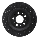 R1 Concepts 99-00 Volvo S70/V70 Rear Left Drilled Black Brake Rotor by R1 Concepts RNC-623-27029L