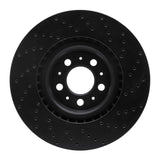 R1 Concepts 04-07 Volvo S60/V70 Front Left Drilled Black Brake Rotor by R1 Concepts RNC-623-27031L