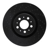 R1 Concepts 04-07 Volvo S60/V70 Front Left Drilled Black Brake Rotor by R1 Concepts RNC-623-27031L