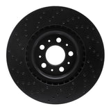 R1 Concepts 04-07 Volvo S60/V70 Front Right Drilled Black Brake Rotor by R1 Concepts RNC-623-27031R