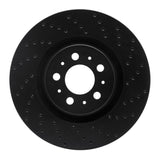 R1 Concepts 04-07 Volvo S60/V70 Front Right Drilled Black Brake Rotor by R1 Concepts RNC-623-27031R
