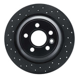 R1 Concepts 07-18 Volvo S60/S60 Cross Country Rear Left Drilled Black Brake Rotor by R1 Concepts RNC-623-27035L