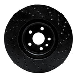 R1 Concepts 07-16 Volvo S60/S80 Front Left Drilled Black Brake Rotor by R1 Concepts RNC-623-27036L