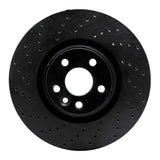 R1 Concepts 07-16 Volvo S60/S80 Front Left Drilled Black Brake Rotor by R1 Concepts RNC-623-27036L