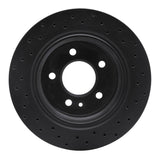 R1 Concepts 88-94 BMW 740i Rear Left Drilled Black Brake Rotor by R1 Concepts RNC-623-31025L