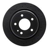 R1 Concepts 88-94 BMW 740i Rear Left Drilled Black Brake Rotor by R1 Concepts RNC-623-31025L