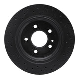 R1 Concepts 88-94 BMW 740i Rear Right Drilled Black Brake Rotor