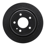 R1 Concepts 88-94 BMW 740i Rear Right Drilled Black Brake Rotor