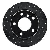 R1 Concepts 91-99 BMW 318i Rear Left Drilled Black Brake Rotor
