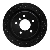 R1 Concepts 95-02 BMW M3 Rear Right Drilled Black Brake Rotor