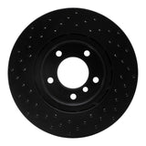 R1 Concepts 95-02 BMW M3 Left Front Drilled Black Brake Rotor