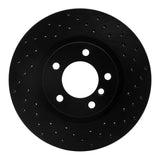 R1 Concepts 95-02 BMW M3 Left Front Drilled Black Brake Rotor