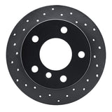 R1 Concepts 96-02 BMW Z3 Rear Left Drilled Black Brake Rotor by R1 Concepts RNC-623-31045L
