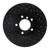 R1 Concepts 99-08 BMW 323i Front Right Drilled Black Brake Rotor
